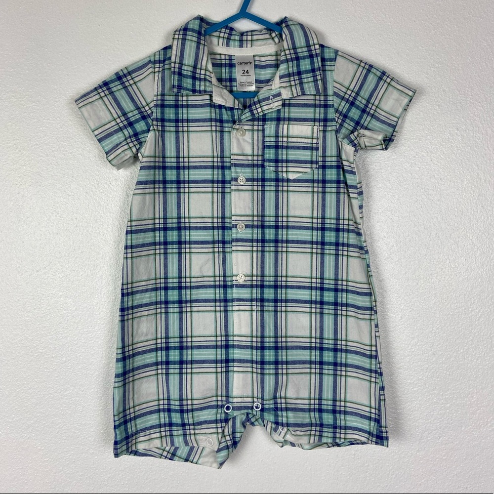 Carters Plaid Jumper button down